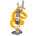 Manual Hand Press Juicer with 700ml glass included